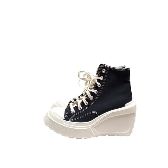 NEW CONVERSE Women and Wedge Chunky Sole Chuck Taylor High Top Sneakers Shoes - Picture 2 of 15